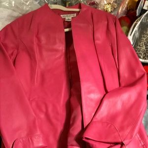 PRESTON AND YORK PINK LAMB SKIN JACKET